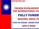 Taiwan International Graduate Program Scholarship 2024 (Fully Funded)