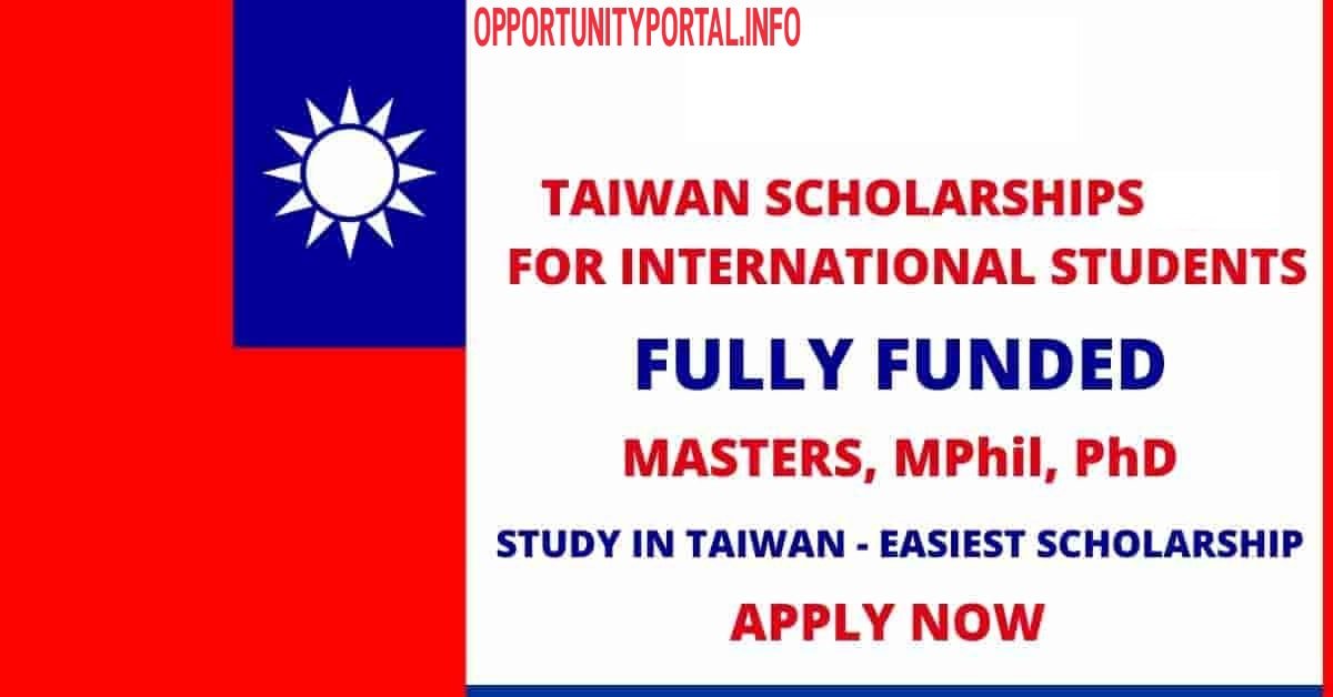 Taiwan International Graduate Program Scholarship 2024 (Fully Funded