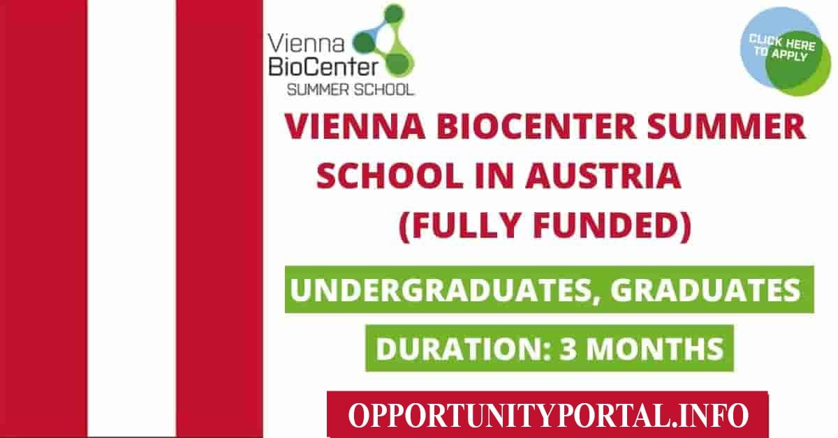 Vienna BioCenter Summer School In Austria 2024 (Fully Funded) NineFat