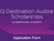 University of Queensland Destination Australia Scholarship for International students